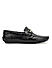 Black Croco Textured Moccasins