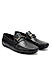 Black Croco Textured Moccasins