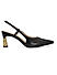 Black Pointed Toe Slingback Heels