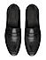 Black Leather Loafers With Panel