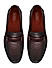Burgundy Textured Leather Moccasins