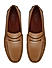 Tan Textured Leather Moccasins