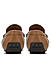 Tan Textured Leather Moccasins