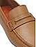 Tan Textured Leather Moccasins