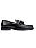 Black Leather Loafers With Tassels