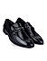Black Leather Loafers With Metal Buckle