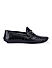 Black Croco Leather Moccasins