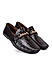 Coffee Croco Leather Moccasins