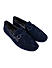Blue Suede Leather Moccasins