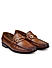 Tan Leather Loafers With Panel On Top