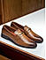 Tan Brogue Leather Loafers