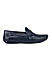 Navy Blue Plain Moccasins With Buckle