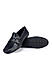 Black Textured Monk Style Moccasins