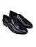 Black Croco Effect Loafers With Tassels