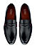 Black Leather Loafers With Top Panel