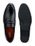 Black Leather Loafers With Top Panel