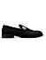 Black Suede Leather Loafers With Logo