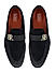 Black Suede Leather Loafers With Logo