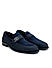 Blue Suede Leather Loafers With Logo