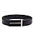 Black Textured Leather Men's Belt