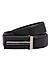 Black Textured Leather Men's Belt