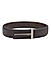 Brown Textured Leather Men's Belt