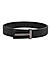 Black Textured Leather Men's Belt