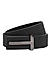 Black Textured Leather Men's Belt