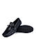 Black Leather Moccasins With Bow Detail