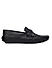 Black Croco Textured Moccasins