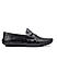 Black Croco Textured Moccasins