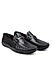 Black Croco Textured Moccasins