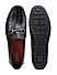 Black Croco Textured Moccasins