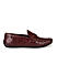 Burgundy Leather Moccasins