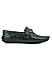 Green Croco Textrured Moccasins