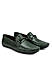 Green Croco Textrured Moccasins