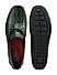 Green Croco Textrured Moccasins