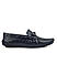 Blue Croco Textrured Moccasins