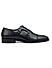 Black Plain Double Monk Strap Shoes