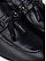 Black Perforated Loafers With Tassels