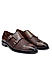 Brown Textured Leather Monk Straps