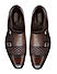 Brown Textured Leather Monk Straps