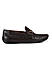 Coffee Textured Leather Moccasins