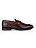 Brown Plain Leather Loafers