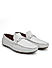 White Moccasins With Braided Panel