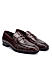 Burgundy Croco Textured Loafers