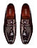 Burgundy Croco Textured Loafers