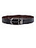 Black & Brown Plain Leather Reversible Men's Belt