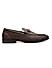 Brown Mat Textured Loafers