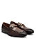 Brown Mat Textured Loafers